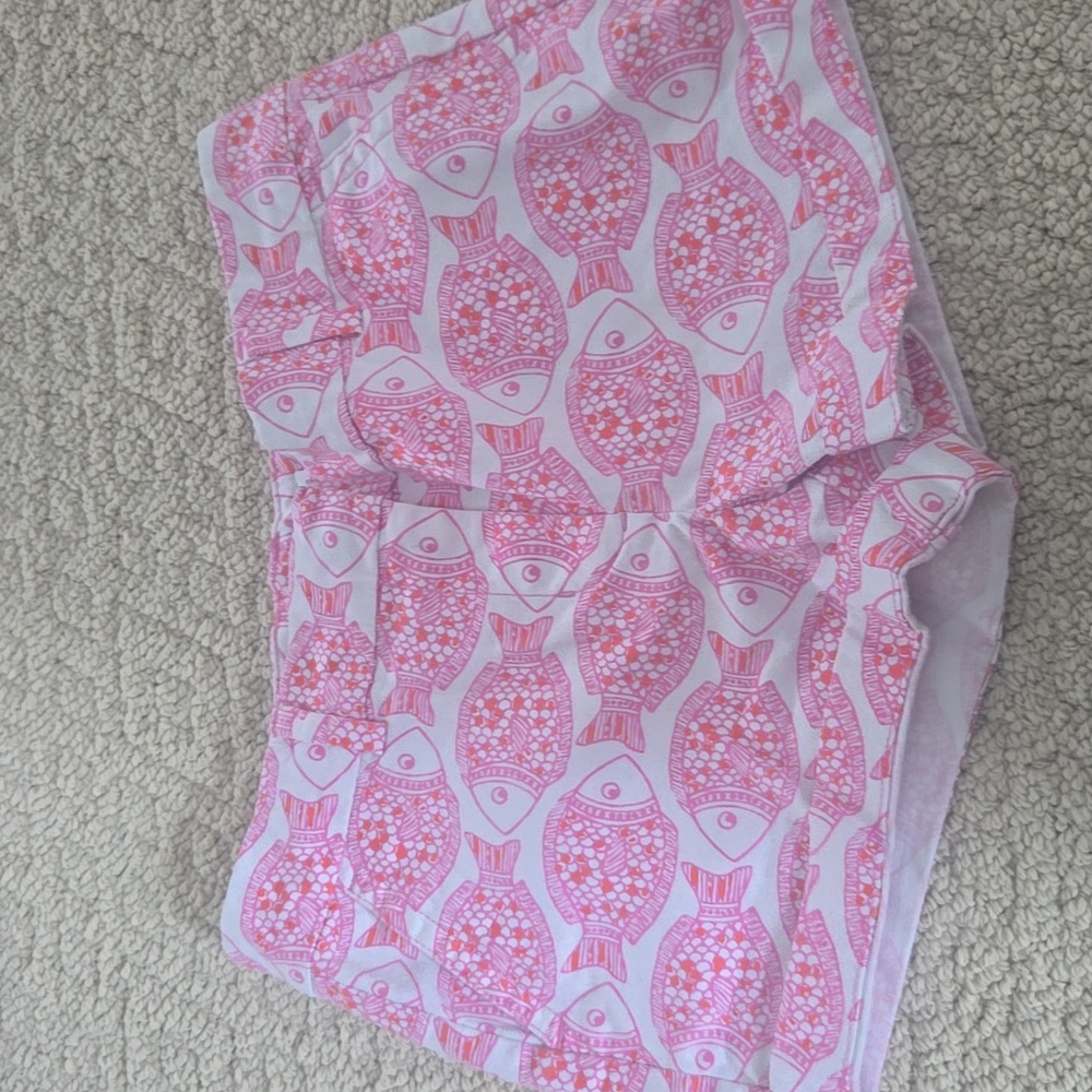 Pink Fish Patterned Vineyard Vines Kid's Shorts Size 12